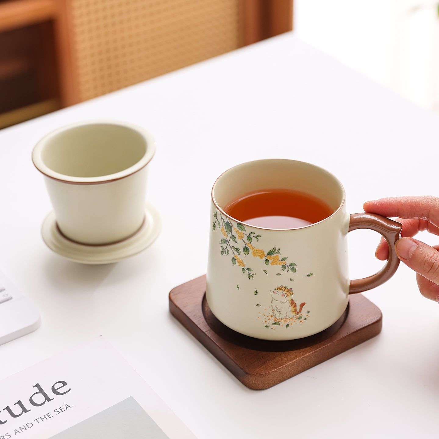  Cốc Trà Mèo Mộc Lan 