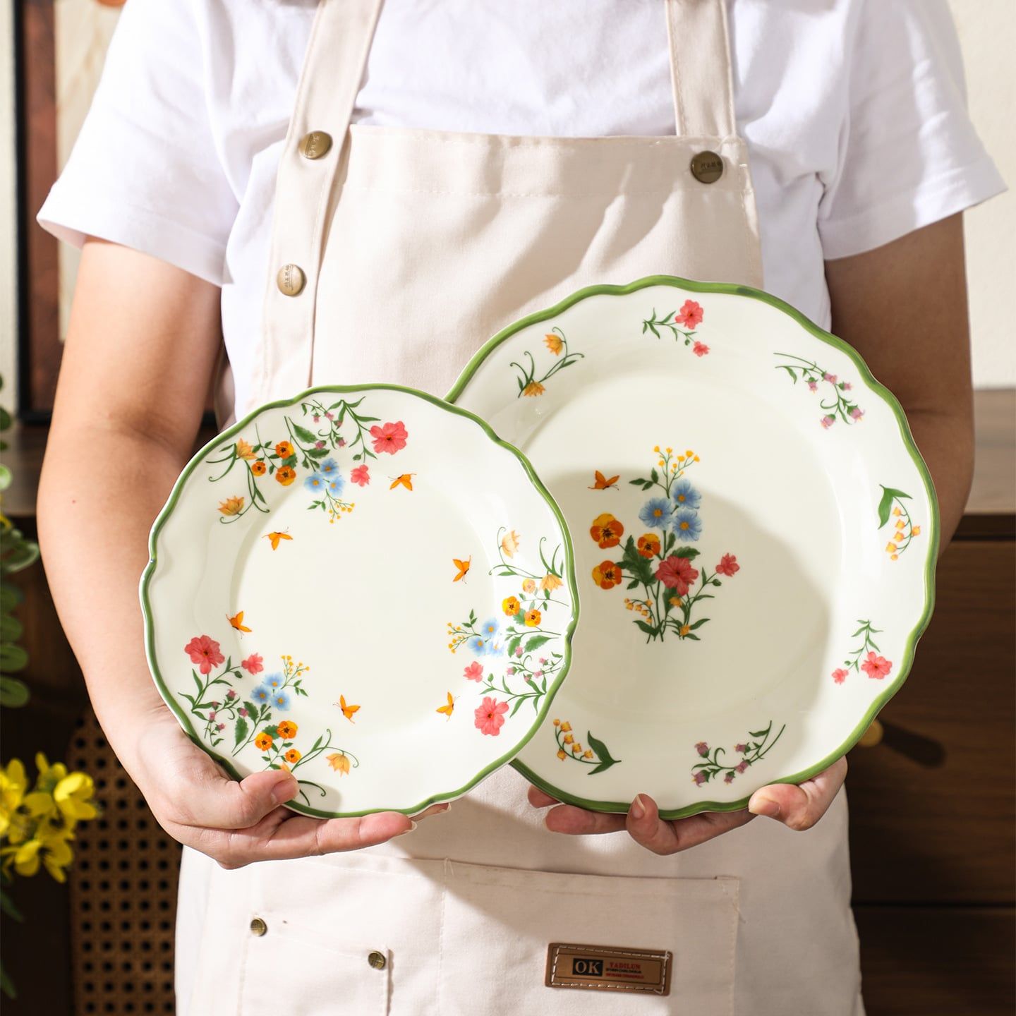 Bộ Bát Đĩa Hoa Cỏ Mùa Xuân 