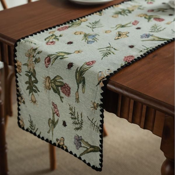  Khăn Trải Bàn Runner Botanical Vintage 
