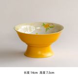  Khay Gốm Chân Cao Retro 