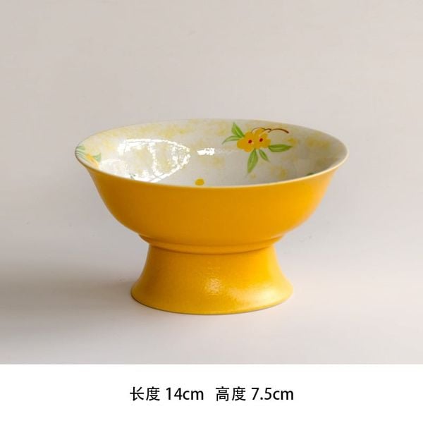  Khay Gốm Chân Cao Retro 