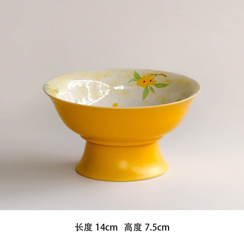  Khay Gốm Chân Cao Retro 