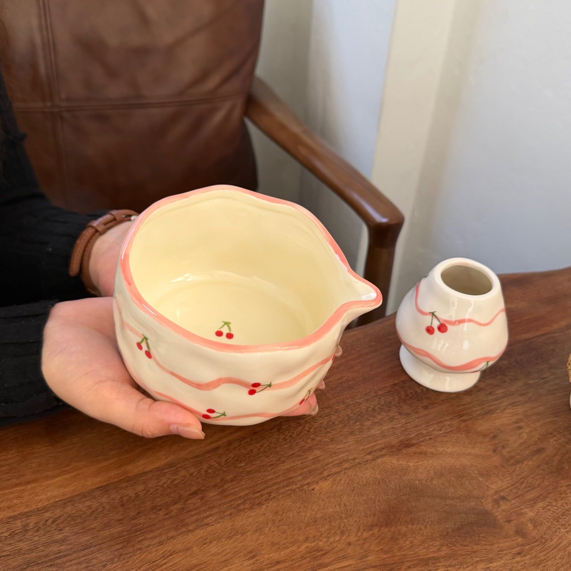  Set Pha Matcha Ribbon Cherry 