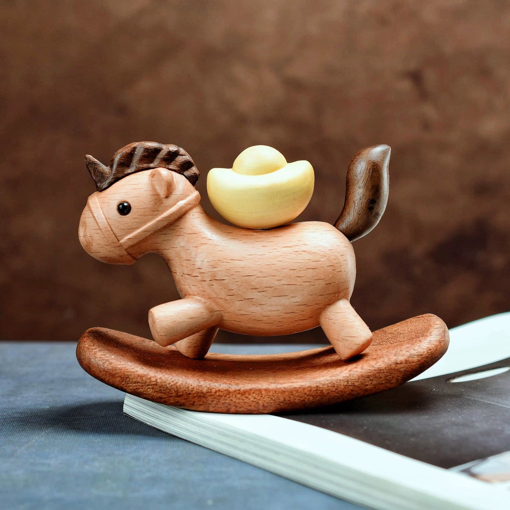  Ngựa Gỗ Bập Bênh Tài Lộc 