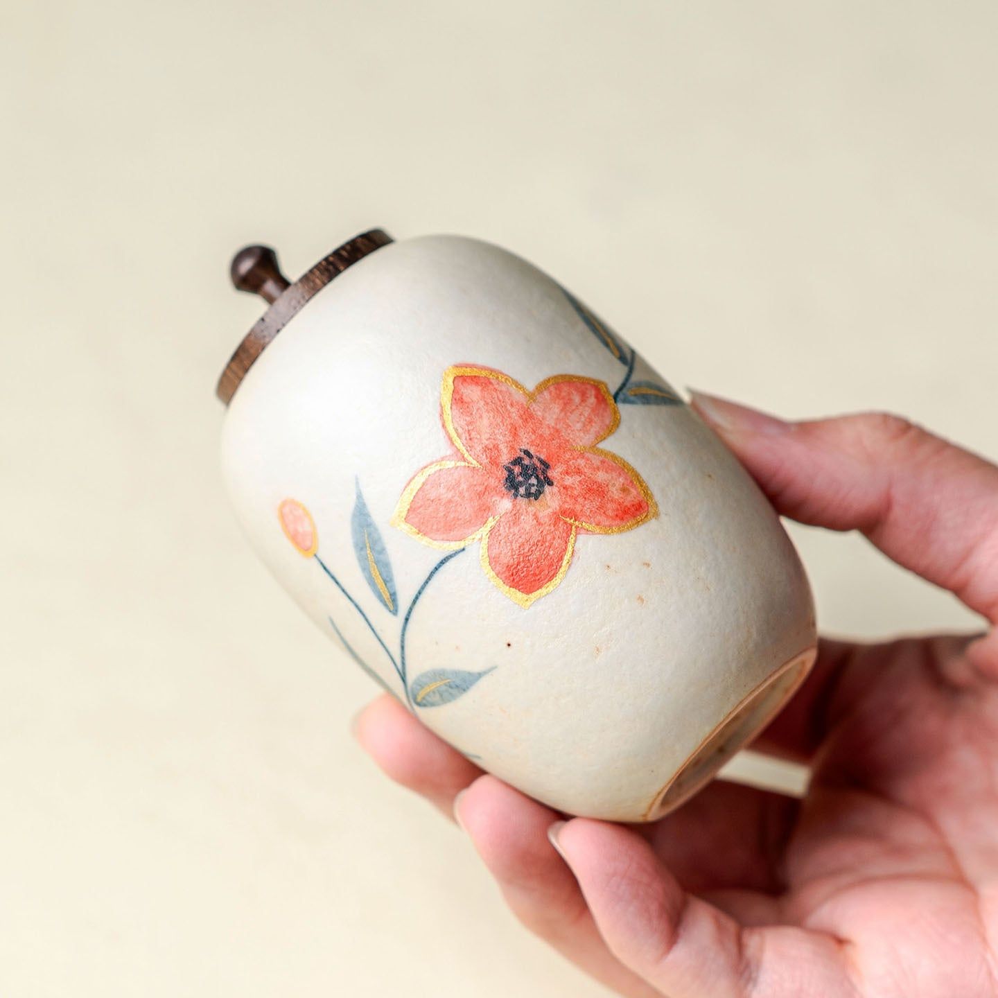  Hũ Đựng Trà Mộc Hoa Vẽ Tay 