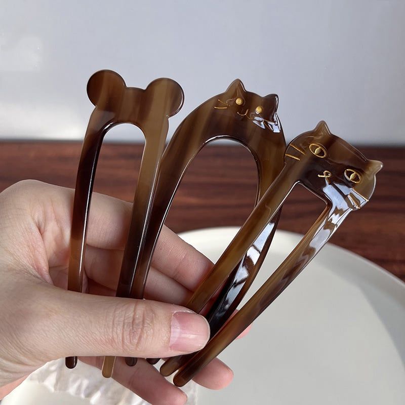  Trâm Cài Tóc Chữ U Mèo Béo 