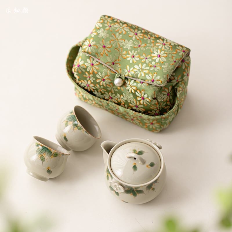  Bộ Ấm Trà Osmanthus Vẽ Tay 