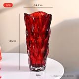  Bình Hoa Thủy Tinh Ruby Đỏ 