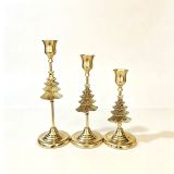 Bộ 3 Giá Đỡ Nến Giáng Sinh Kim Loại Retro 