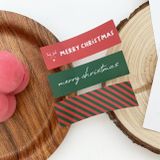  Sticker Tem Merry Christmas Hình Chữ Nhật (1 Tờ - 12 Miếng) 