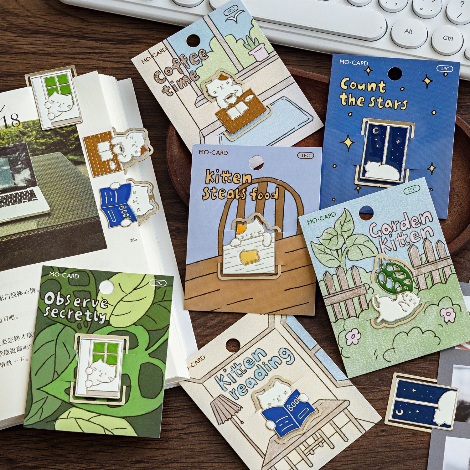  Bookmark Kim Loại Mèo 