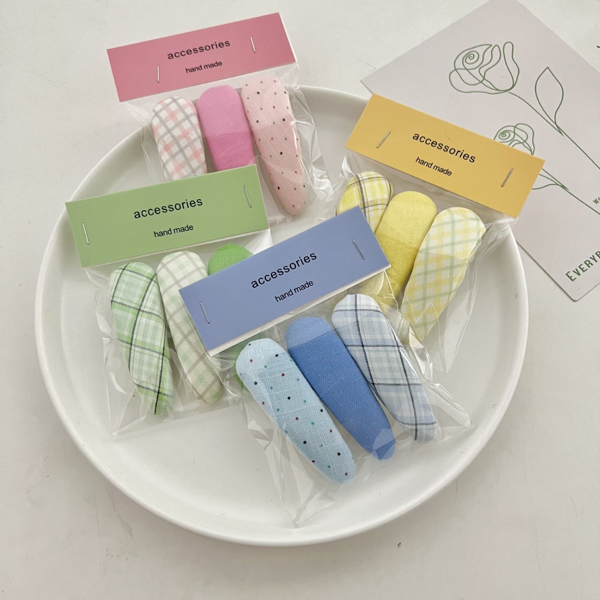  Set 3 Kẹp Tóc Đệm Vải 