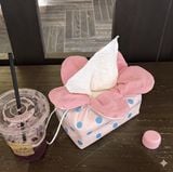  Hộp Đựng Khăn Giấy Hoa Chấm Bi 