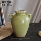  Bình Hoa Gốm Xanh Nứt Đồng Quê 