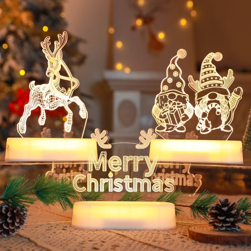  Đèn Ngủ 3D Merry Christmas 