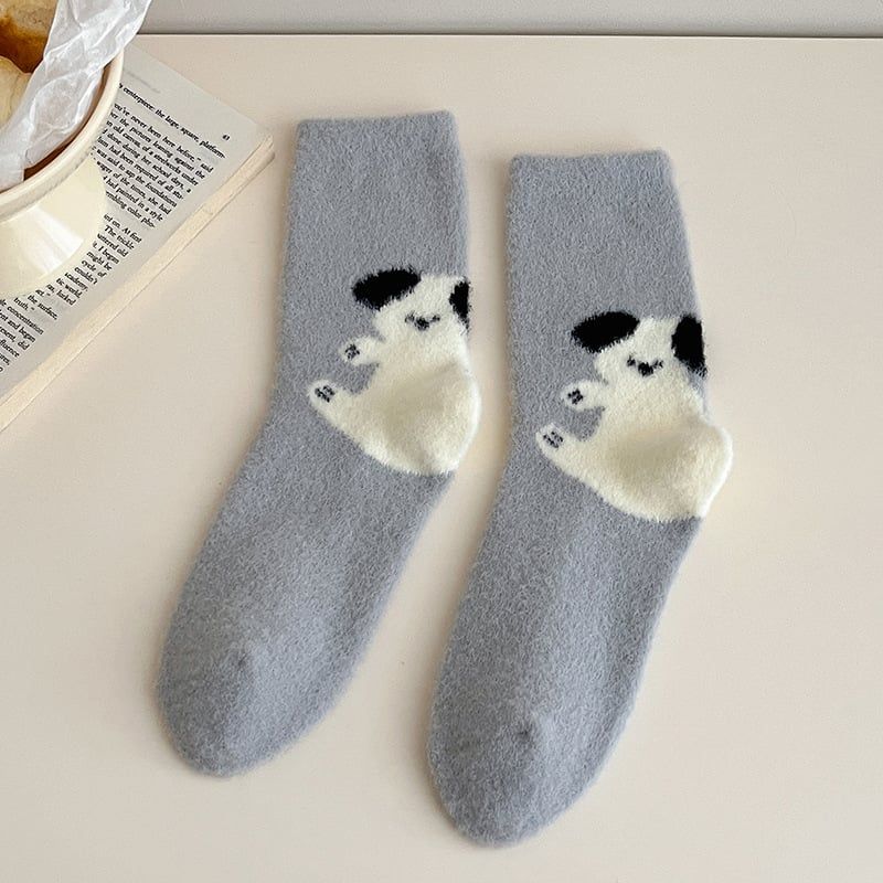  Tất Lông Mềm Fluffy Bear 