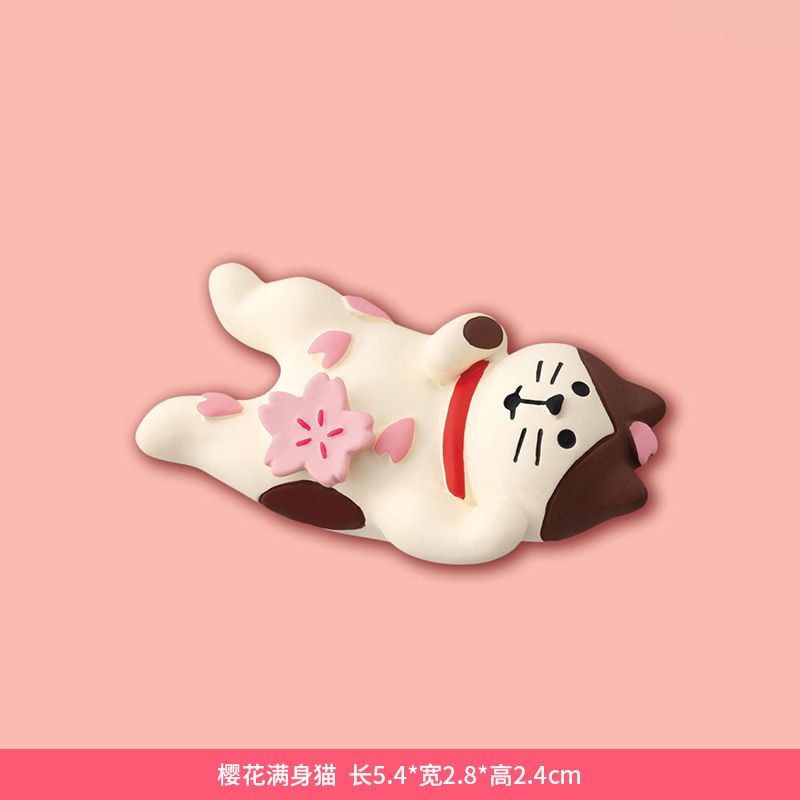  Tượng Mèo Mochi Anh Đào 