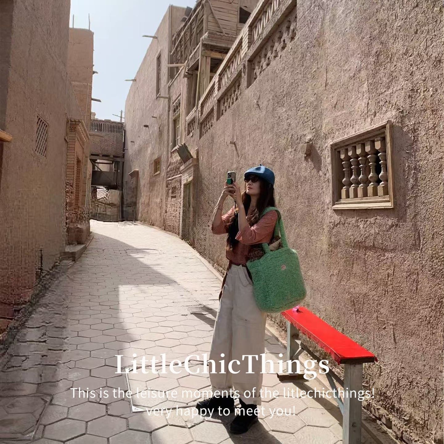  Túi Tote Lông Mềm Xanh Mint 