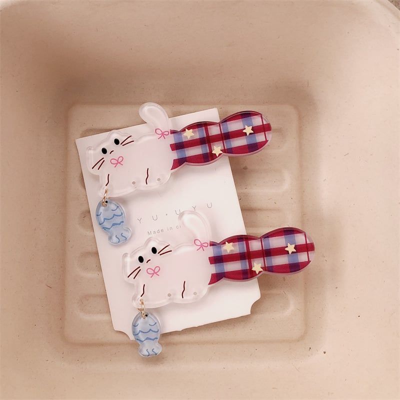  Kẹp Tóc Mèo Con Câu Cá 