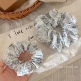  Scrunchie Hoa Xanh Vintage 