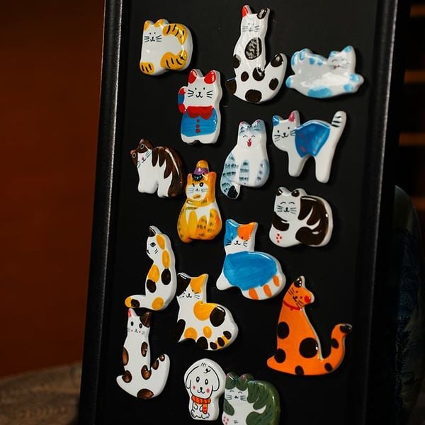  Dán Tủ Lạnh Mèo Gốm 