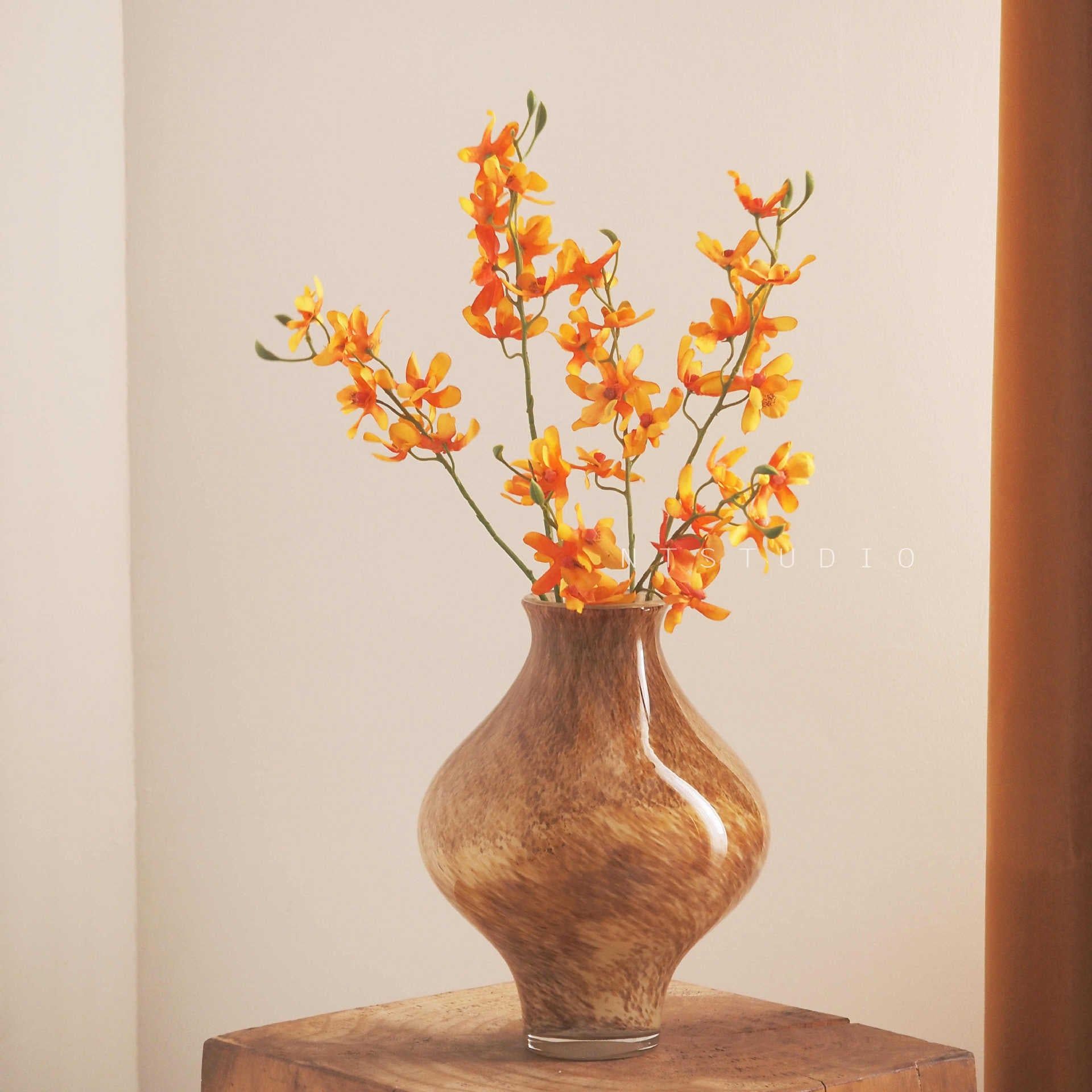  Bình Hoa Men Nâu Thời Trung Cổ 