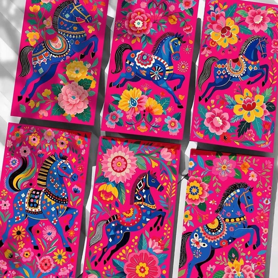  Phong Bao Lì Xì Mã Đáo Hoa Xuân 