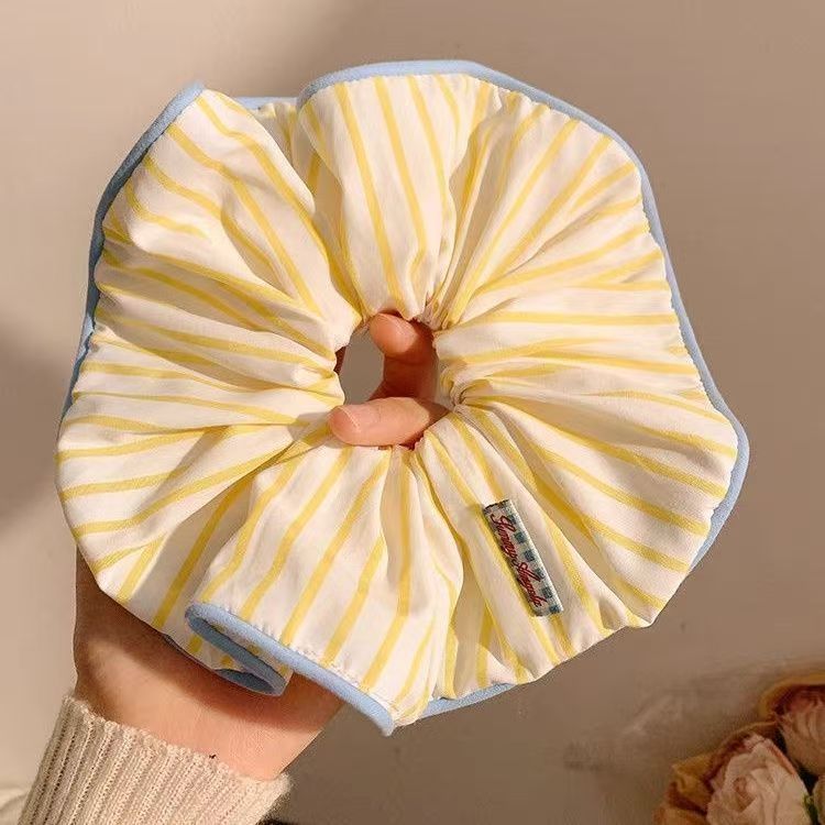  Scrunchie Butter Yellow Stripe 