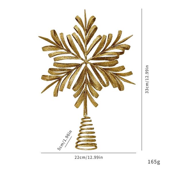  Trang Trí Đỉnh Cây Thông Bông Tuyết Gold 