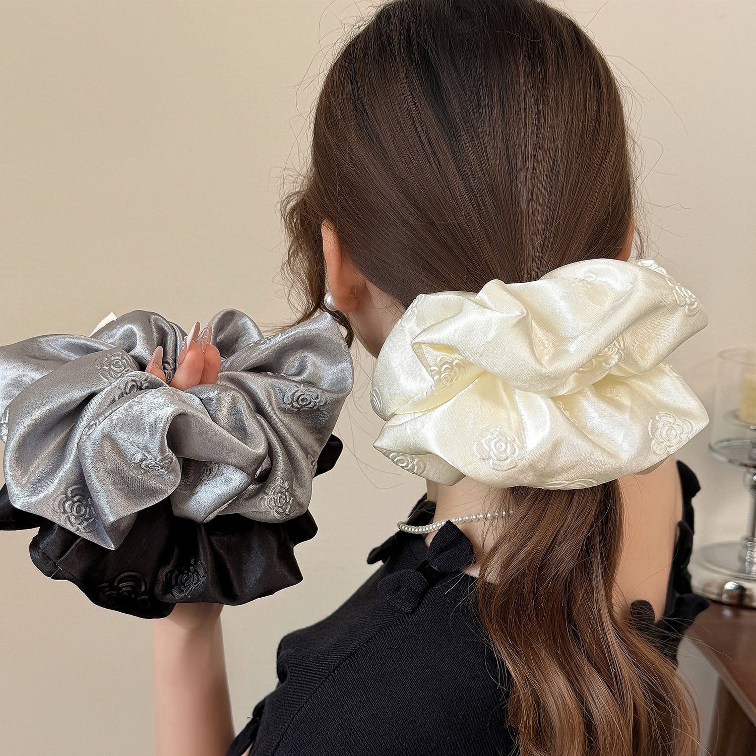  Scrunchie Hoa Hồng 