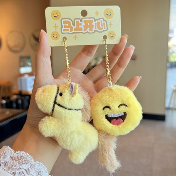  Cặp Móc Khóa Bông Ngựa Hỷ Lạc 