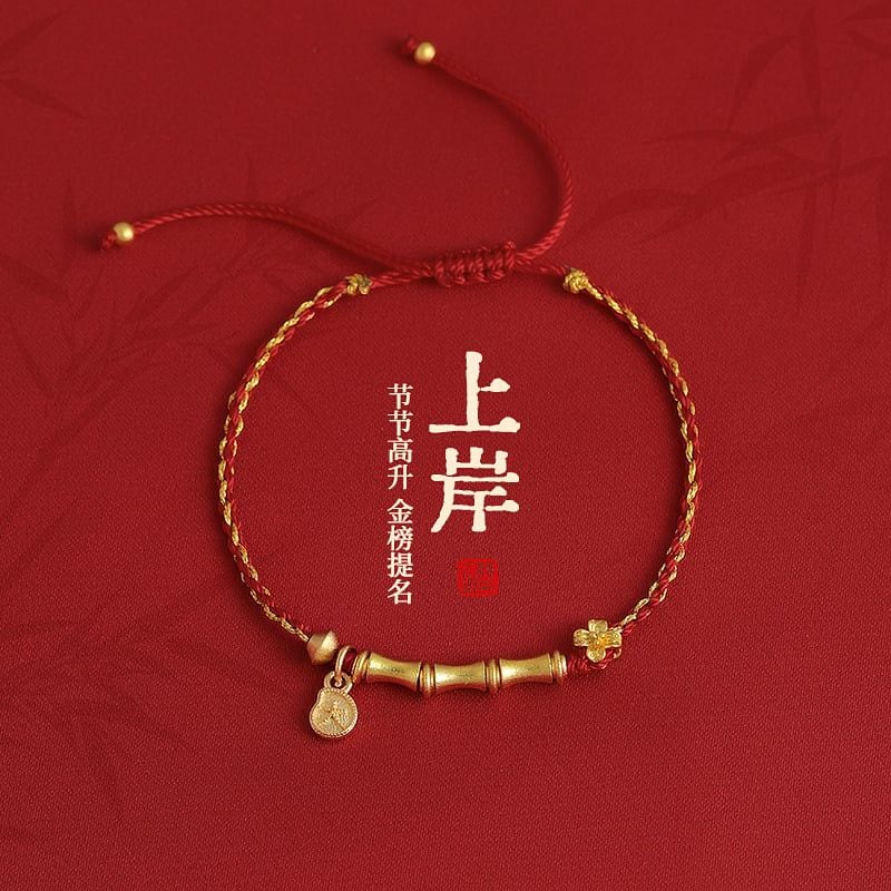  Vòng Tay Dây Đan Tre Vàng 