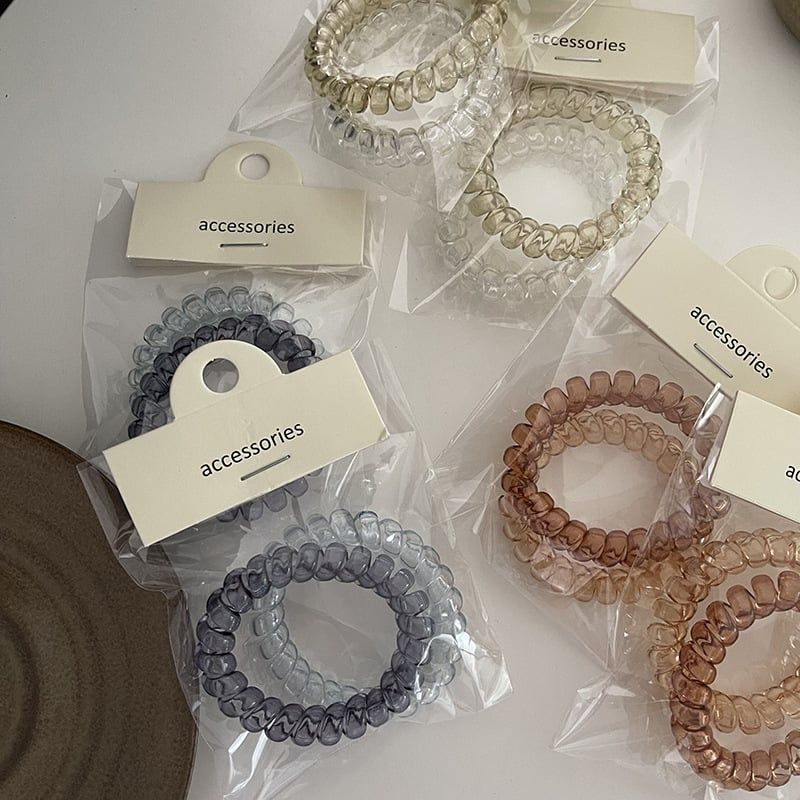  Set 2 Dây Buộc Tóc Lò Xo 