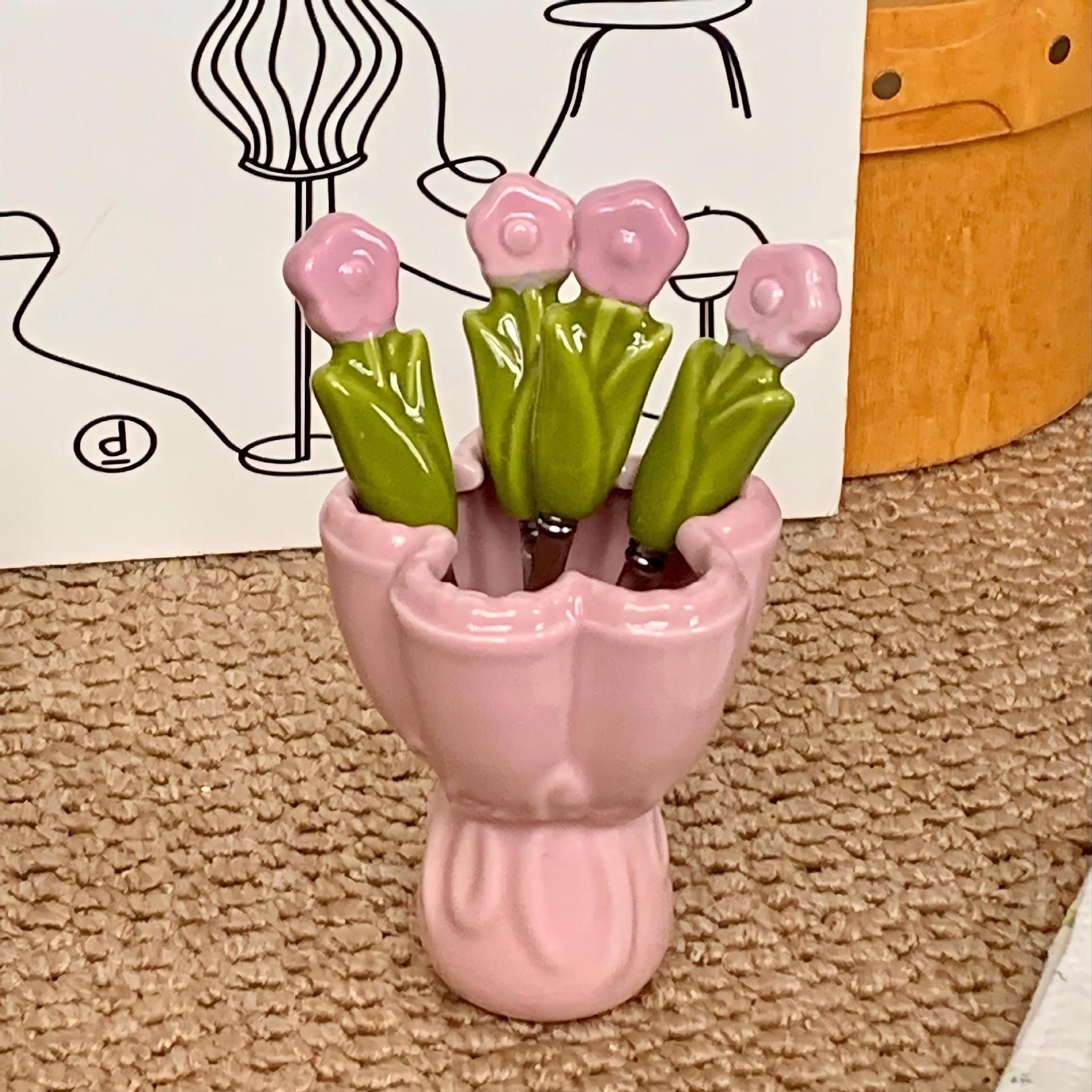  Set Dĩa Ăn Trái Cây Hoa Tulip 