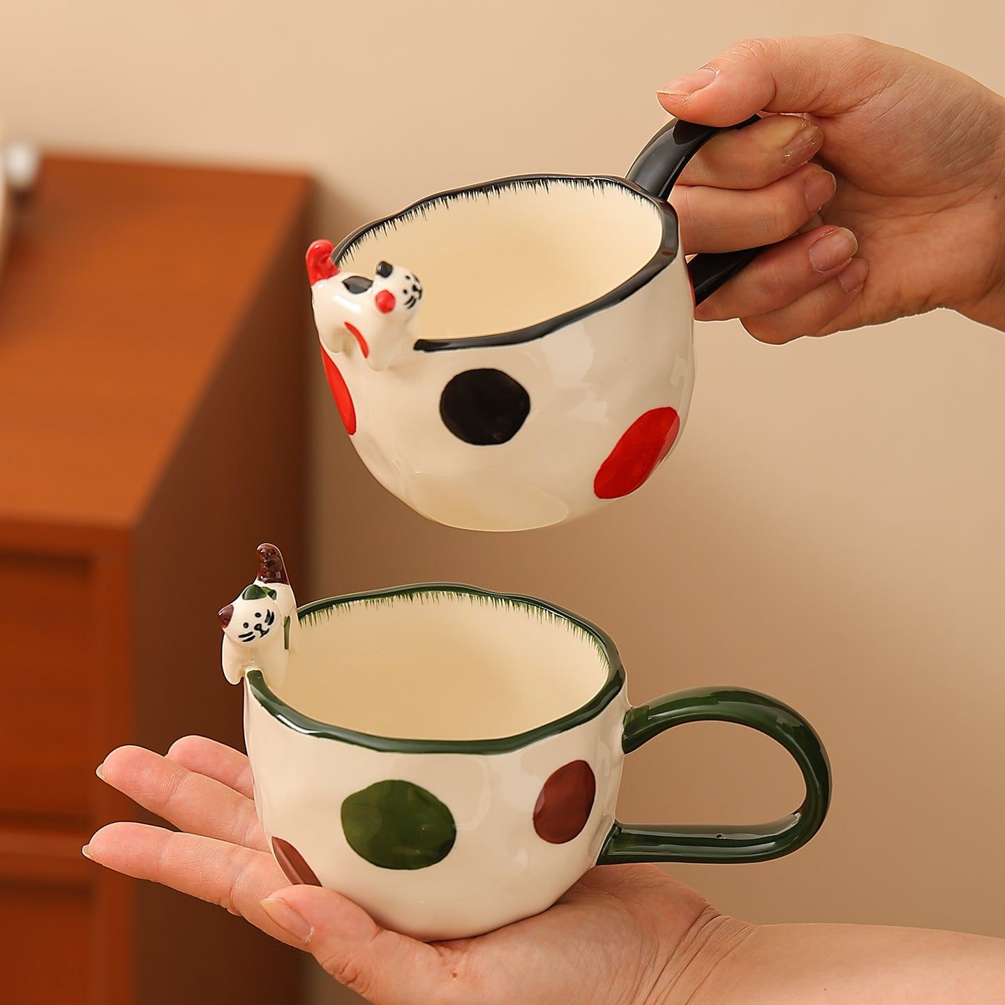  Cốc Gốm Mèo Rong Chơi 