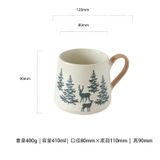  Cốc Gốm Hình Cây Thông Và Tuần Lộc 