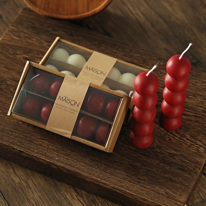  Nến Thơm Tròn 5 Tầng Đỏ Rượu 