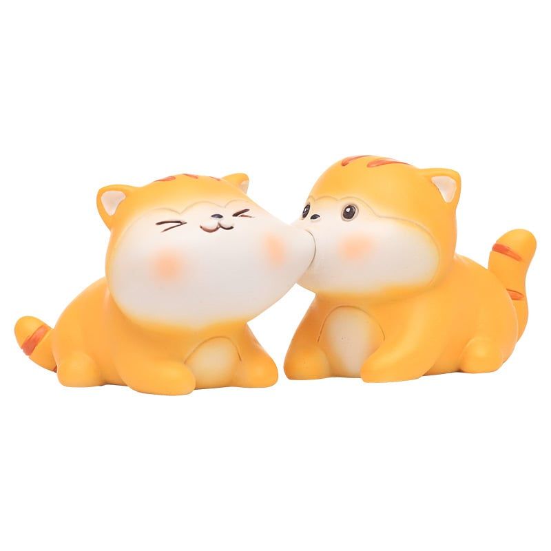  Tượng Đôi Mèo Thơm Má 