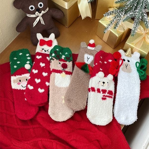  Tất Giáng Sinh Nhung San Hô 