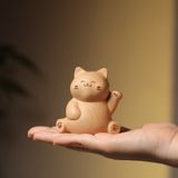  Tượng Khắc Gỗ Mèo Ú 