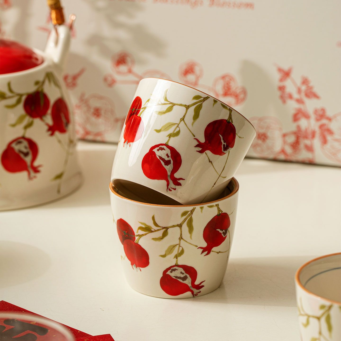  Bộ Ấm Lựu Đỏ Cát Tường 