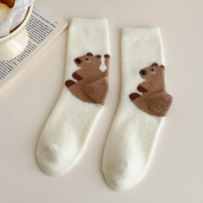  Tất Lông Mềm Fluffy Bear 