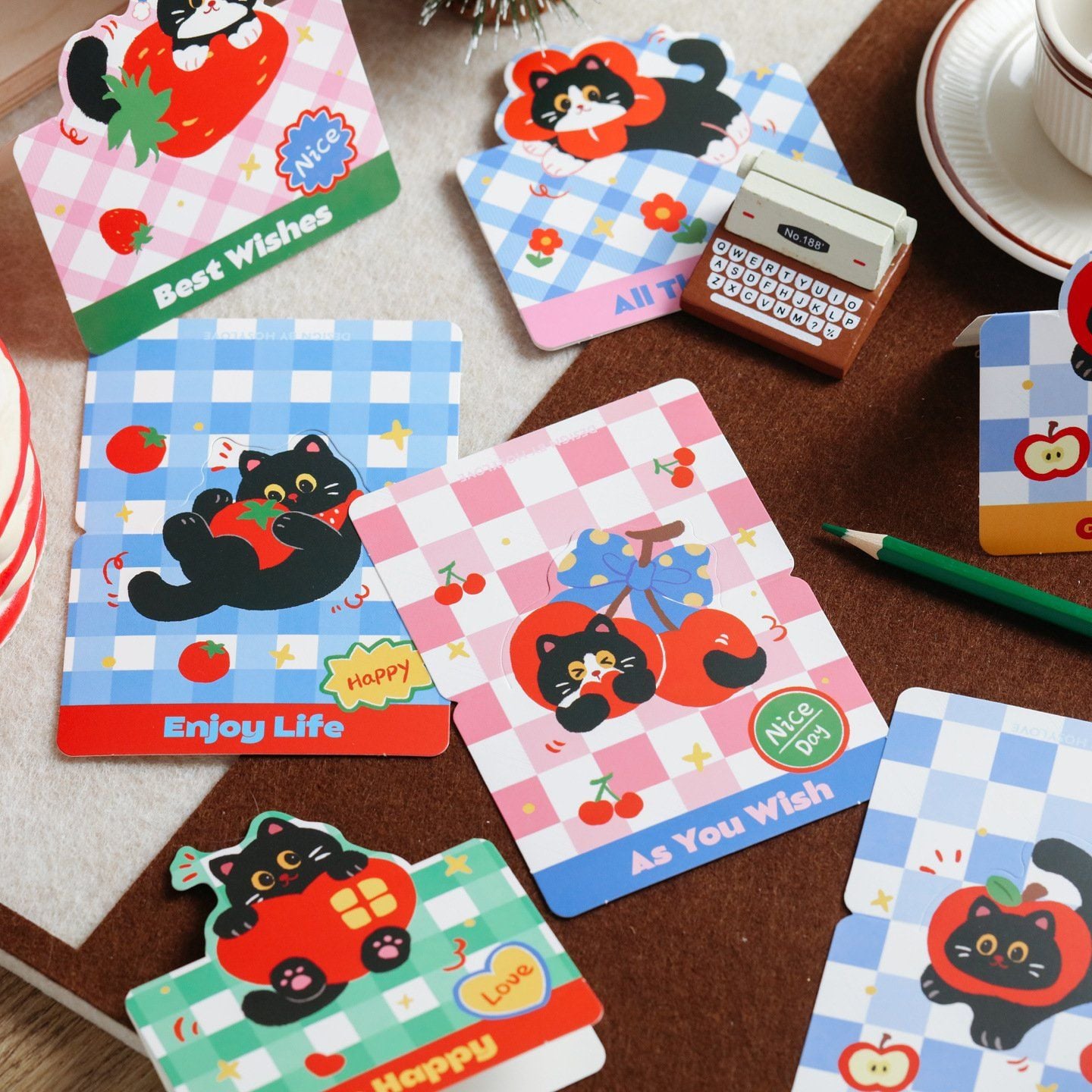  Thiệp Mèo Gập Đôi 