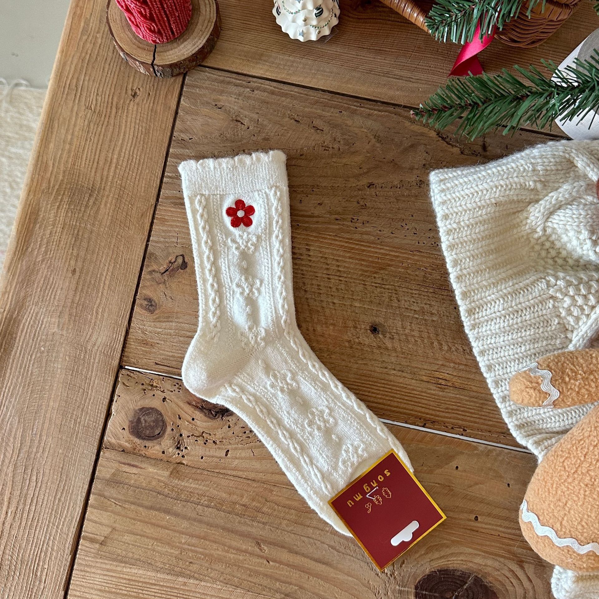  Tất Len Mori Cream 