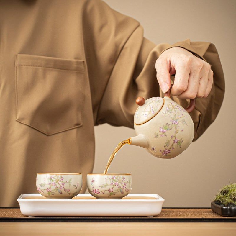  Bộ Ấm Hoa Đào Nở 