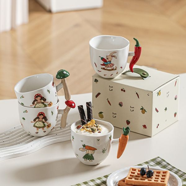  Cốc Gốm Vegetable 