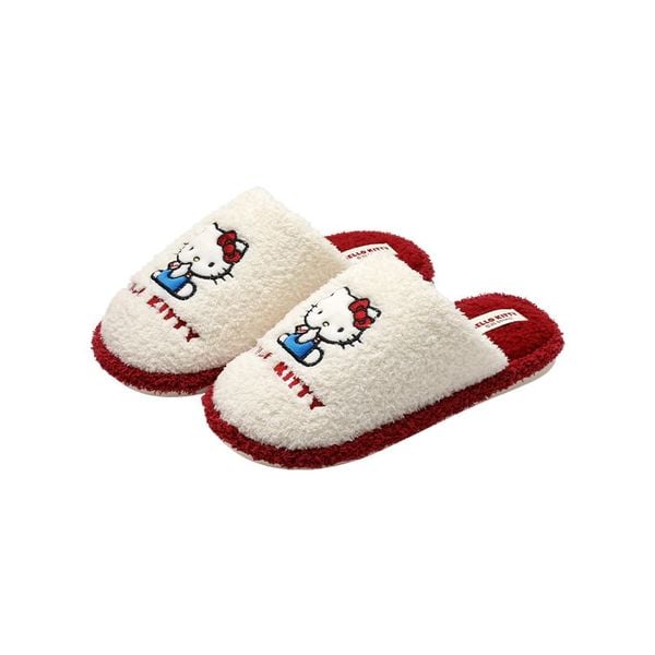  Dép Bông Hoạt Hình Hello Kitty Ấm Áp 
