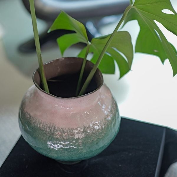  Bình Hoa Gốm Men Xanh Ngọc 