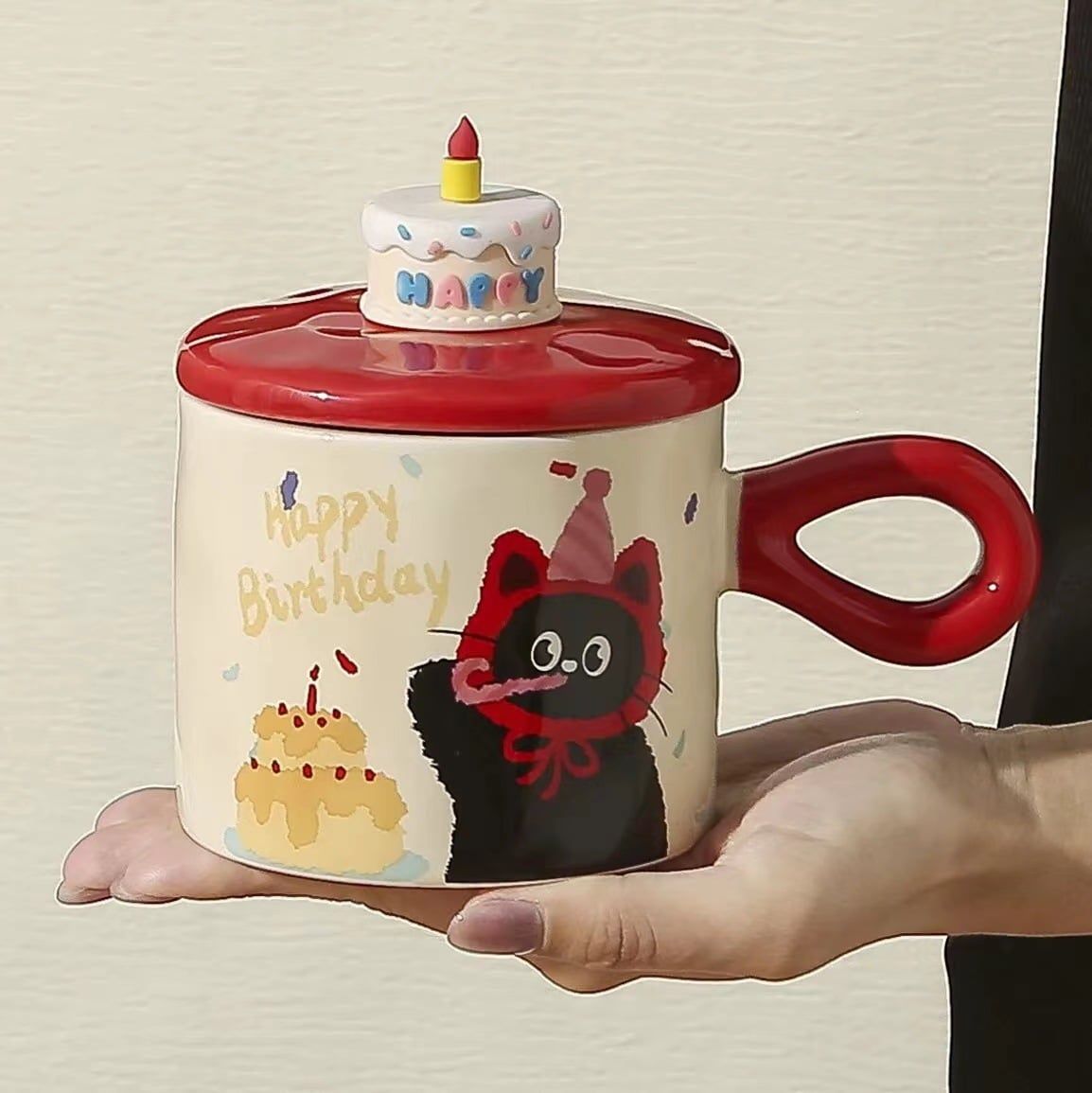  Cốc Mèo Happy Birthday 