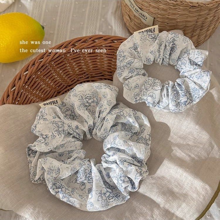  Scrunchie Hoa Xanh Vintage 